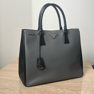 Prada Saffiano Top Handle Large Bag